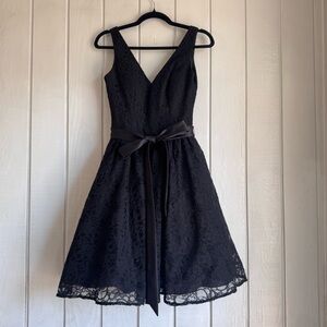 Vintage Mori Lee by Madeline Gardner Black Lace Dress